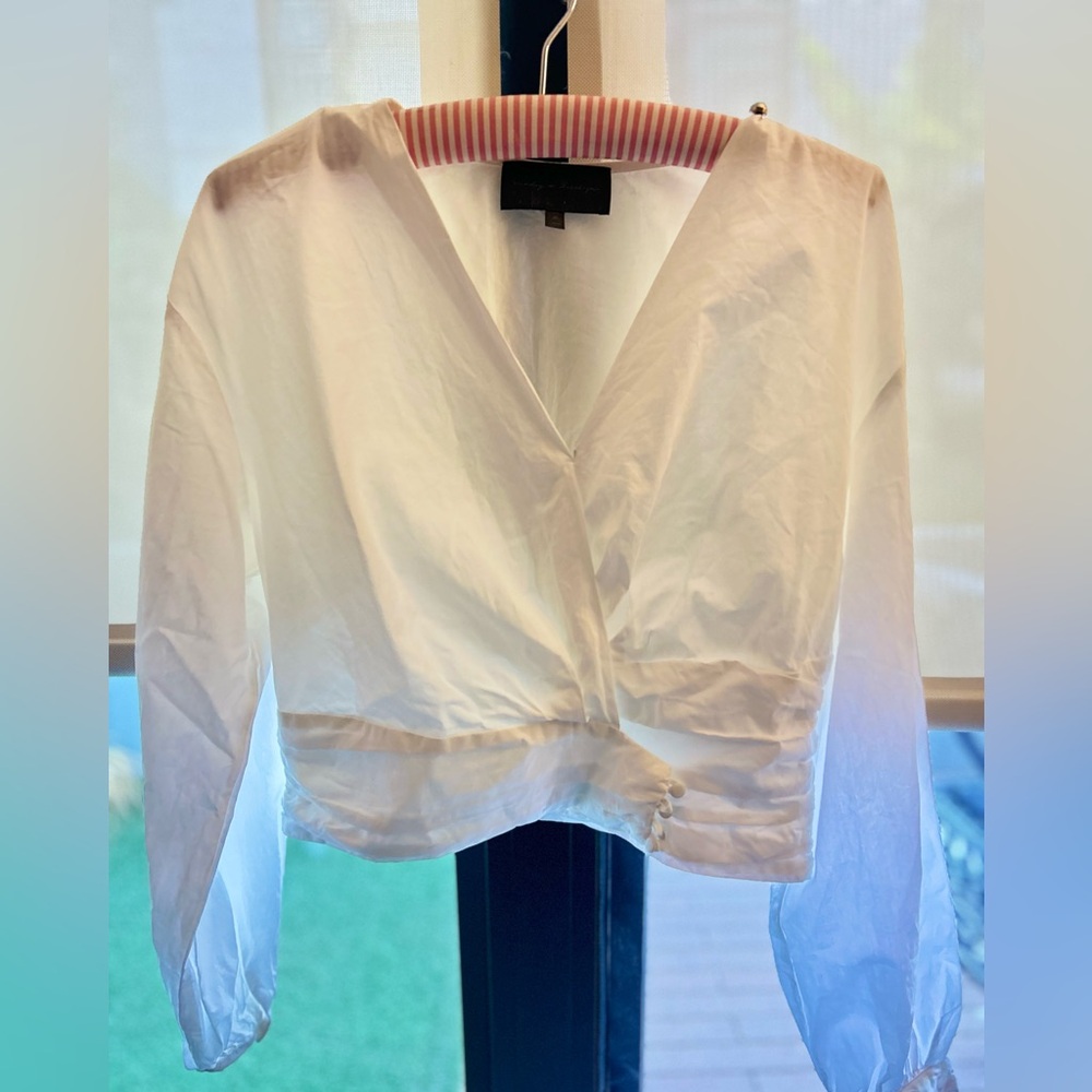Sunday in Brooklyn white Wrap Blouse
